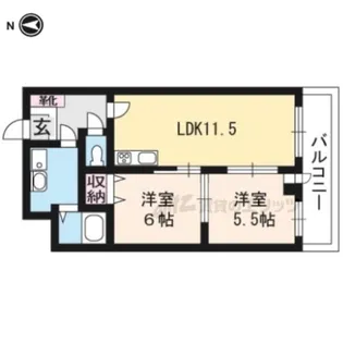 Du四条【6階】の間取り