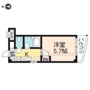 エクシード西院?【2階】の間取り