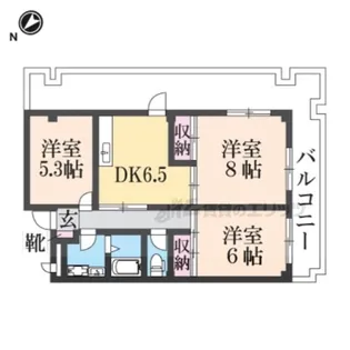マロード月輪【4階】の間取り