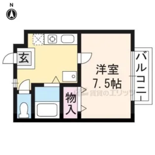 N’s双ケ丘【205号室】の間取り