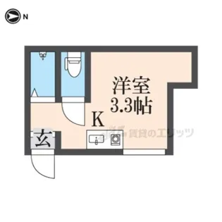 ベール太秦【308号室】の間取り