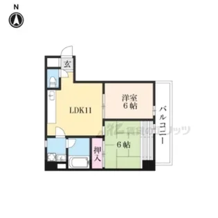 観タワーハウス【7D号室】の間取り