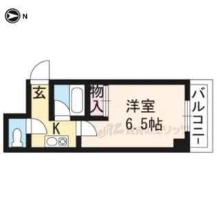 テイクフォー西陣【201号室】の間取り