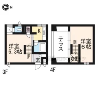 ベラフラット【302号室】の間取り