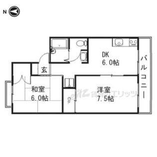 セジュール松室【2階】の間取り