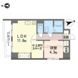 CORT UESHO【202号室】の間取り