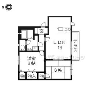 アイリス西の口A棟【2階】の間取り