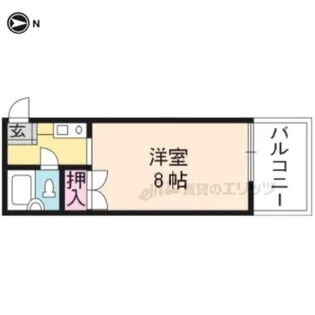 アンジェ北壺井【203号室】の間取り