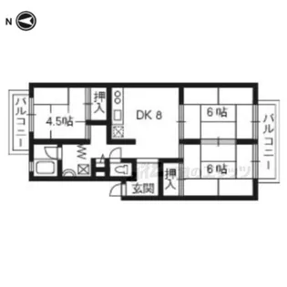 カイデハイツ【302号室】の間取り