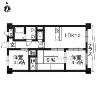 アネーロ長岡京【403号室】の間取り