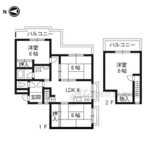 乾マンション【402号室】の間取り