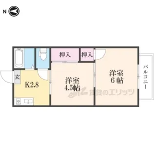 サンシティ藤戸A棟【105号室】の間取り