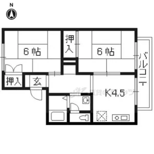 セジュール山代上桂【2階】の間取り