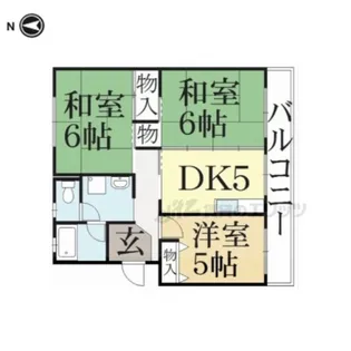 ヒルズ宝ヶ池【202号室】の間取り