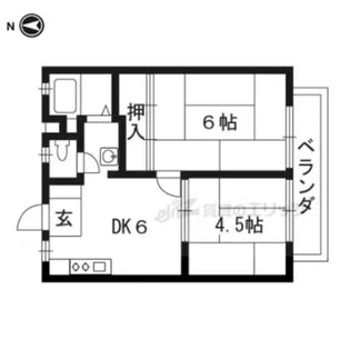 ハイツ白井B棟【2階】の間取り