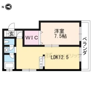エバーグリーンヴィラ辰巳【203号室】の間取り