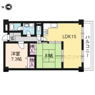ソレイユ神足【204号室】の間取り