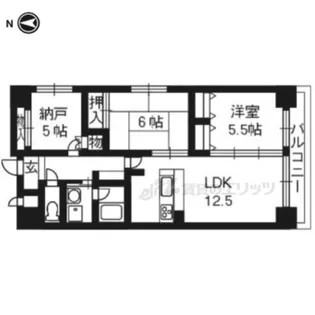 リバティスクエア【7階】の間取り