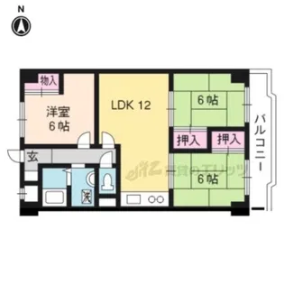 シャルレ2番館【303号室】の間取り