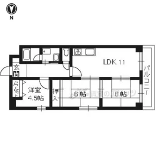 ロイヤル清涼【205号室】の間取り