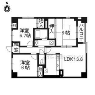 カレラ・デ・オエステ【406号室】の間取り
