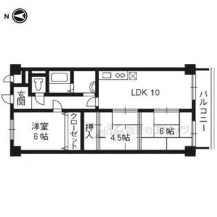 ラ・メゾン・ボヌール【207号室】の間取り
