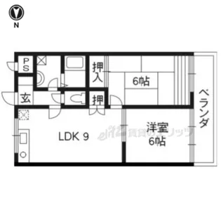 ハイツあだかみ【101号室】の間取り