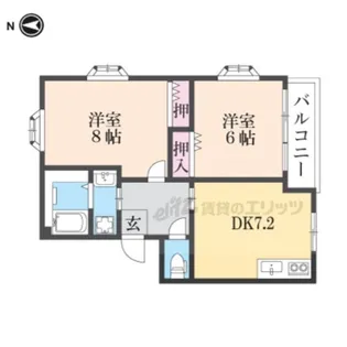 清水マンション【2階】の間取り