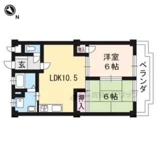 ホワイトレーク【1階】の間取り