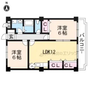 シャトー志水【3階】の間取り