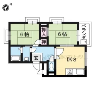 コーポ湯浅【301号室】の間取り