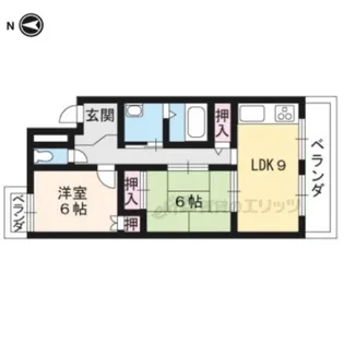 レジデンス丸太町【302号室】の間取り