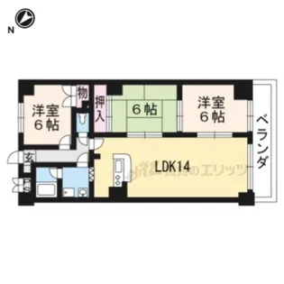 シベール阪急桂【2階】の間取り