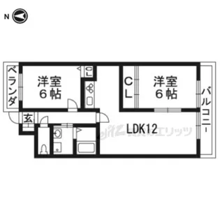 Uresidence二条城【4階】の間取り