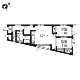 リーブル一ノ井【3A号室】の間取り