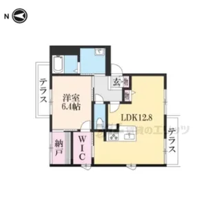 バウム西賀茂【101号室】の間取り