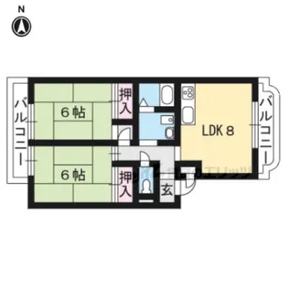 プリシエール河合【203号室】の間取り