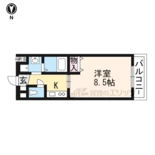 グリーンヒル上池田【106号室】の間取り