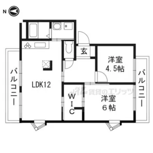 ドミールカンザカ【B202号室】の間取り