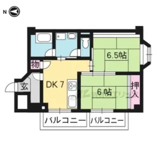 コスモ星の子ハイツ【707号室】の間取り