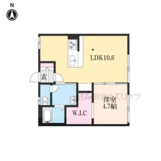 プラムハウス西賀茂【202号室】の間取り