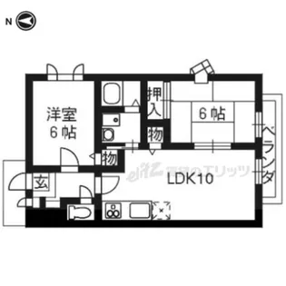 サンハイムサイコー【1階】の間取り