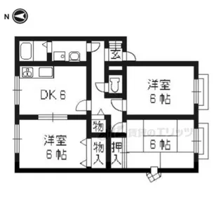 ヴェルデネロ上賀茂B棟【201号室】の間取り