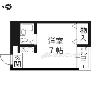 フレンドリー二条【4階】の間取り
