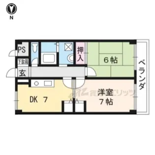 ラコルレ川政【302号室】の間取り