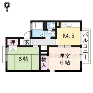セジュール今原A【205号室】の間取り