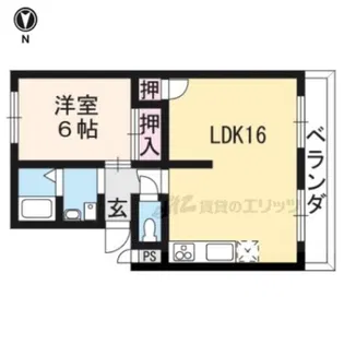 エクセルコート桂【201号室】の間取り
