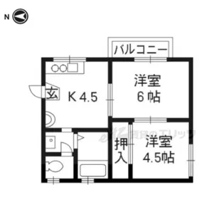 スイートム塚原【1階】の間取り