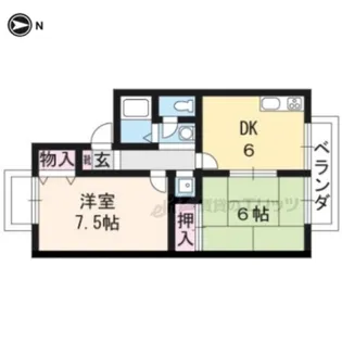 「フォレスタ西賀茂」【102号室】の間取り