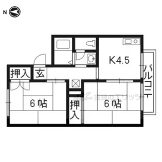 セジュール桂徳【2階】の間取り